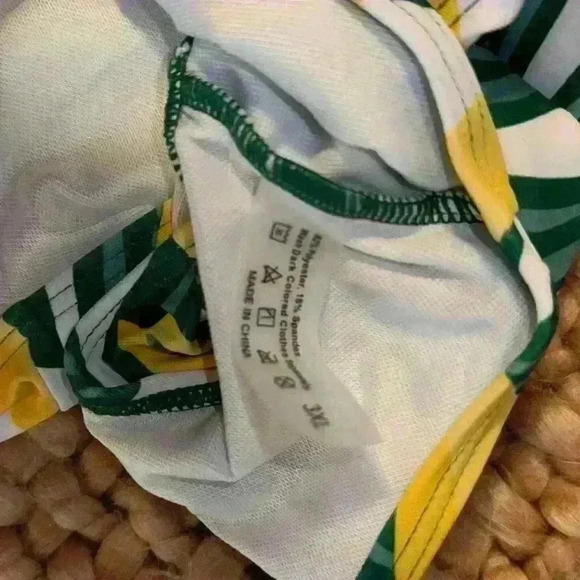 SHEIN women’s Green &‎ yellow bathing suite bottoms size 3X - Picture 3 of 4